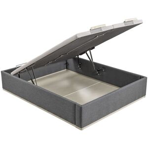 Lattoflex Canapé abatible en tela con 2 tapas Box Dekor MDF . (Cama 150 x 200 cm) Antracita claro Lattoflex Canapé abatible en tela con 2 tapas Box Dekor MDF . (Cama 150 x 200 cm) Antracita claro