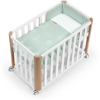 Cotinfant Pack cuna evolutiva (90x50-120x60 cm) Doco Sleeping PLUS + colchón + textil 90x50 Tipi verde. (81 X 95 X 54 Cm) Blanco / Natural niño Cotinfant Pack cuna evolutiva (90x50-120x60 cm) Doco Sleeping PLUS + colchón + textil 90x50 Tipi verde. (81 X 95 X 54 Cm) Blanco / Natural niño