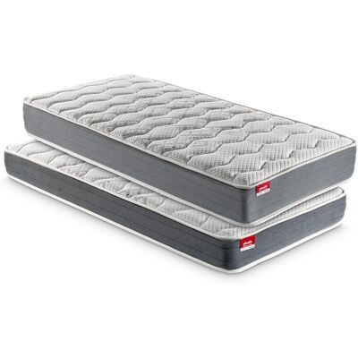 Pikolin Pack 2 colchones infantil-juvenil de muelles ensacados Fibermaster Pocket 2.0 y de HR + Viscoelástica Fibermaster Compact 2.0 . (Cama 90 x 200 cm) Pikolin Pack 2 colchones infantil-juvenil de muelles ensacados Fibermaster Pocket 2.0 y de HR + Viscoelástica Fibermaster Compact 2.0 . (Cama 90 x 200 cm)