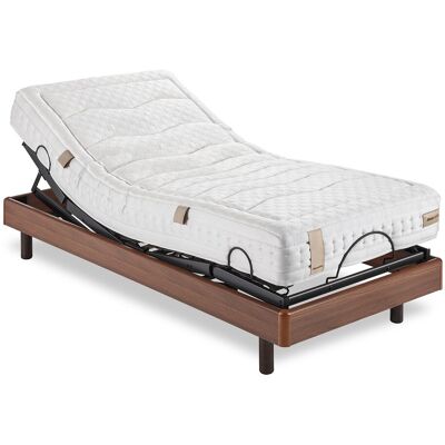Dunlopillo Conjunto de colchón de látex y base articulada con mando inalámbrico Aran . (Cama 80 x 190 cm) Cerezo Dunlopillo Conjunto de colchón de látex y base articulada con mando inalámbrico Aran . (Cama 80 x 190 cm) Cerezo