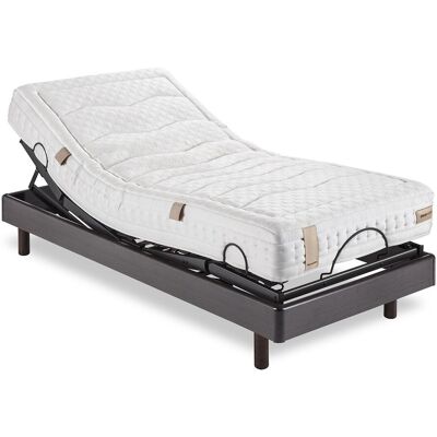 Dunlopillo Conjunto de colchón de látex y base articulada con mando inalámbrico Aran . (Cama 90 x 200 cm) Wengué Dunlopillo Conjunto de colchón de látex y base articulada con mando inalámbrico Aran . (Cama 90 x 200 cm) Wengué