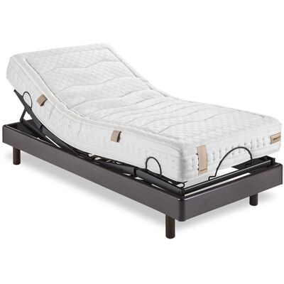Dunlopillo Conjunto de colchón de visco y base articulada con mando inalámbrico Aran . (Cama 105 x 200 cm) Wengué Dunlopillo Conjunto de colchón de visco y base articulada con mando inalámbrico Aran . (Cama 105 x 200 cm) Wengué