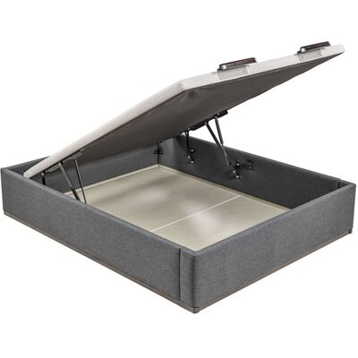 Lattoflex Canapé abatible en tela Box Dekor MDF . (Cama 135 x 200 cm) Antracita oscuro Lattoflex Canapé abatible en tela Box Dekor MDF . (Cama 135 x 200 cm) Antracita oscuro