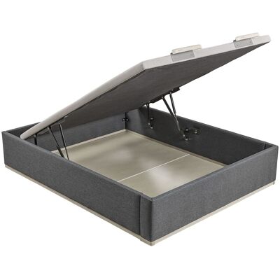 Lattoflex Canapé abatible en tela Box Dekor MDF . (Cama 105 x 200 cm) Antracita claro Lattoflex Canapé abatible en tela Box Dekor MDF . (Cama 105 x 200 cm) Antracita claro