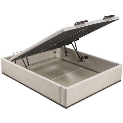 Lattoflex Canapé abatible en tela con 2 tapas Box Dekor MDF . (Cama 180 x 200 cm) Arena oscuro Lattoflex Canapé abatible en tela con 2 tapas Box Dekor MDF . (Cama 180 x 200 cm) Arena oscuro