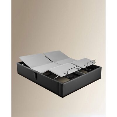 Lattoflex Canapé abatible articulado tapizado en polipiel Box Dekor Motion . (Cama 180 x 200 cm) Negro Lattoflex Canapé abatible articulado tapizado en polipiel Box Dekor Motion . (Cama 180 x 200 cm) Negro
