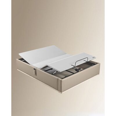 Lattoflex Canapé abatible articulado tapizado en polipiel Box Dekor Motion . (Cama 150 x 190 cm) Visón claro Lattoflex Canapé abatible articulado tapizado en polipiel Box Dekor Motion . (Cama 150 x 190 cm) Visón claro