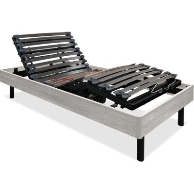 Pardo Somier articulado eléctrico con patas Ceres Plus . (Cama 90 x 190 cm) Blanco Pardo Somier articulado eléctrico con patas Ceres Plus . (Cama 90 x 190 cm) Blanco