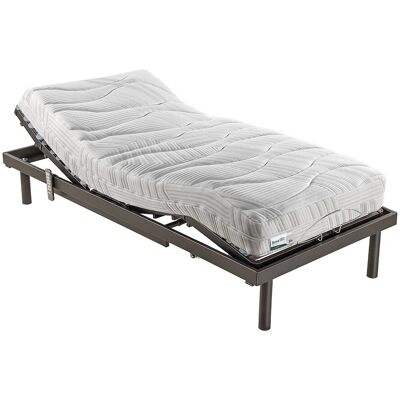 Pardo Conjunto de colchón de látex y base articulada con mando inalámbrico Pack Boreal . (Cama 80 x 190 cm) Negro Pardo Conjunto de colchón de látex y base articulada con mando inalámbrico Pack Boreal . (Cama 80 x 190 cm) Negro