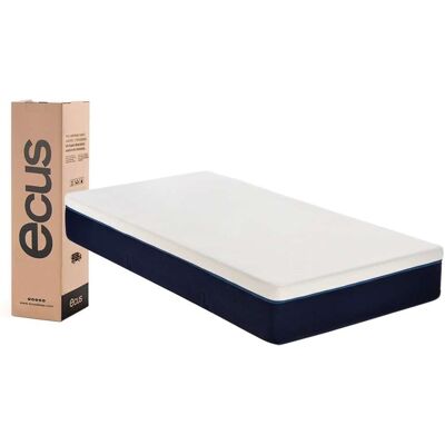 Ecus Colchón enrollado de muelles ensacados Care Junior . (Cama 90 x 200 cm) Azul / Blanco Ecus Colchón enrollado de muelles ensacados Care Junior . (Cama 90 x 200 cm) Azul / Blanco