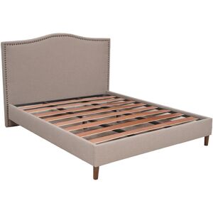 El Corte Inglés Cama doble tapizada con somier Siria . Beige Cama 150 x 190 cm