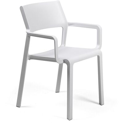 Silla Trill de Nardi - Fibra de vidrio resistente a UV, Apilable - Blanco - Muebles de exterior Silla Trill de Nardi - Fibra de vidrio resistente a UV, Apilable - Blanco - Muebles de exterior