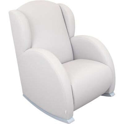 Micuna Butaca Mecedora de lactancia reclinable Flor Relax. Piel Blanco niño Micuna Butaca Mecedora de lactancia reclinable Flor Relax. Piel Blanco niño