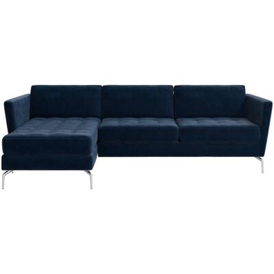 BoConcept Sofá Osaka con chaiselongue izquierda Ravello . Azul oscuro BoConcept Sofá Osaka con chaiselongue izquierda Ravello . Azul oscuro