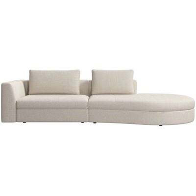BoConcept Sofá Bergamo lounge de 2,5 plazas tela Lazio bouclé , derecha. Blanco BoConcept Sofá Bergamo lounge de 2,5 plazas tela Lazio bouclé , derecha. Blanco