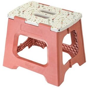 Vigar Taburete Plegable Plástico Terrazzo 32 cm. (1 peldaño) Rosa Vigar Taburete Plegable Plástico Terrazzo 32 cm. (1 peldaño) Rosa
