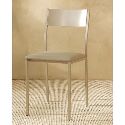 El Corte Inglés Silla en símil piel Vania. Crema El Corte Inglés Silla en símil piel Vania. Crema