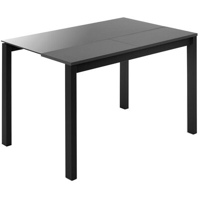 El Corte Inglés Mesa extensible de cristal Ginger. (100 cm) Antracita / Negro El Corte Inglés Mesa extensible de cristal Ginger. (100 cm) Antracita / Negro