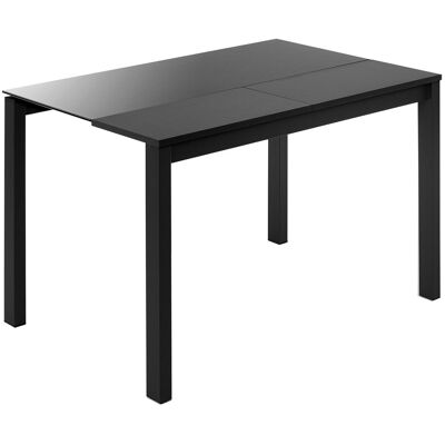 El Corte Inglés Mesa extensible de cristal Ginger. (100 cm) Negro / Negro El Corte Inglés Mesa extensible de cristal Ginger. (100 cm) Negro / Negro
