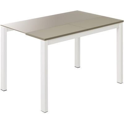 El Corte Inglés Mesa extensible de cristal Ginger. (100 cm) Tórtola / Blanco El Corte Inglés Mesa extensible de cristal Ginger. (100 cm) Tórtola / Blanco