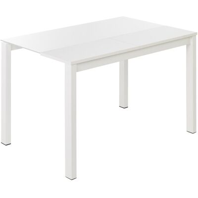 El Corte Inglés Mesa extensible de cristal Ginger. (110 cm) Blanco / Blanco El Corte Inglés Mesa extensible de cristal Ginger. (110 cm) Blanco / Blanco