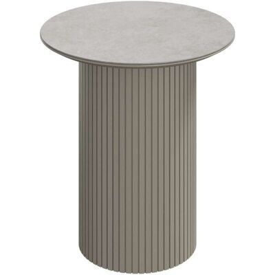 BoConcept Mesa auxiliar Santiago redonda pata gris mate . Gris BoConcept Mesa auxiliar Santiago redonda pata gris mate . Gris