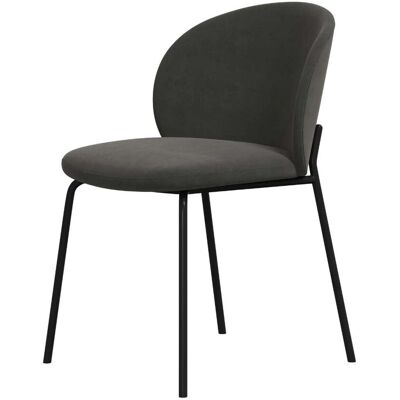 BoConcept Pack de dos sillas Princeton negra tela Frisco . Verde ceniza BoConcept Pack de dos sillas Princeton negra tela Frisco . Verde ceniza