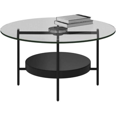 BoConcept Mesa de centro cristal Madrid . Negro BoConcept Mesa de centro cristal Madrid . Negro