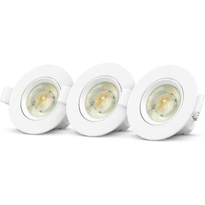 GARZA Foco Empotrable Redondo 7W 700 lm CCT - 3 Uds. Blanco GARZA Foco Empotrable Redondo 7W 700 lm CCT - 3 Uds. Blanco