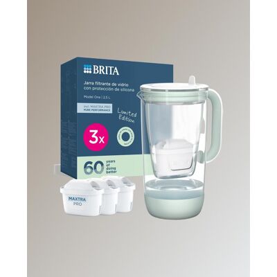 Brita Jarra de Cristal con 3 Filtros MAXTRA PRO Pure Performance . Verde Brita Jarra de Cristal con 3 Filtros MAXTRA PRO Pure Performance . Verde