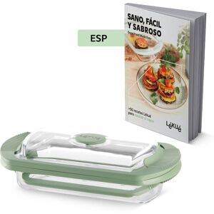 Lékué Estuche de vapor de vidrio con capacidad para 2 personas y libro de recetas . Transparente Lékué Estuche de vapor de vidrio con capacidad para 2 personas y libro de recetas . Transparente