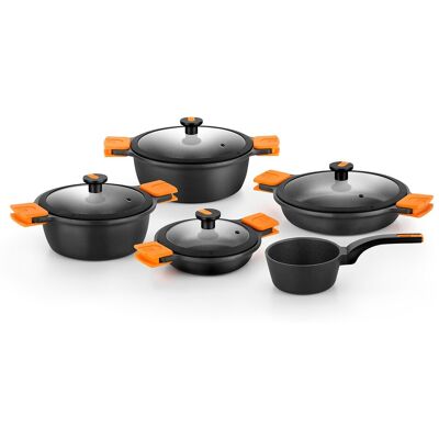 Bra Batería de cocina 5 piezas Efficient Pro . Negro Bra Batería de cocina 5 piezas Efficient Pro . Negro