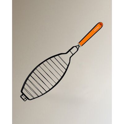 Fackelmann Parrilla pescado bbq con antiadherente. Negro Fackelmann Parrilla pescado bbq con antiadherente. Negro