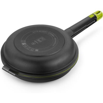 Bra Sartén para tortilla doble aluminio fundido Foodie . (Sartén de 20 cm) Negro Bra Sartén para tortilla doble aluminio fundido Foodie . (Sartén de 20 cm) Negro