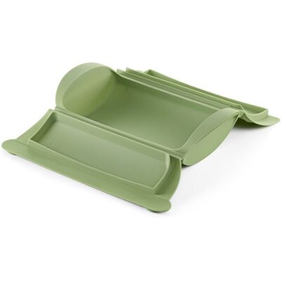 Lékué Estuche de vapor de silicona con capacidad para 2 personas . Verde Lékué Estuche de vapor de silicona con capacidad para 2 personas . Verde