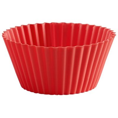 Lékué Set de 12 moldes para magdalenas . Rojo Lékué Set de 12 moldes para magdalenas . Rojo