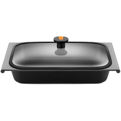 Bra Bandeja de horno con tapa Efficient Pro . Negro Bra Bandeja de horno con tapa Efficient Pro . Negro