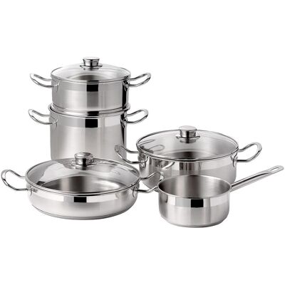 Bra Batería de cocina de 5 piezas Profesional . Acero Bra Batería de cocina de 5 piezas Profesional . Acero