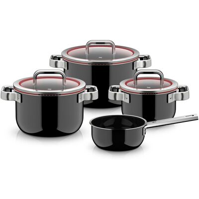 WMF Batería de cocina de 4 piezas Fusiontec Pro . Negro WMF Batería de cocina de 4 piezas Fusiontec Pro . Negro