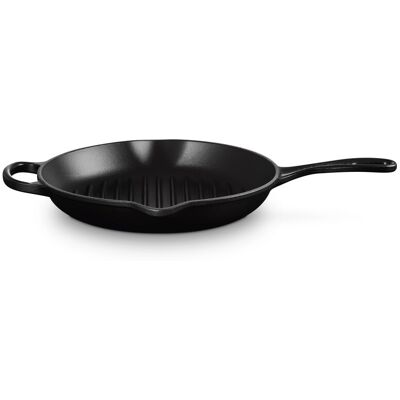 Le Creuset Sartén Skillet redonda grill de hierro fundido . (Sartén de 26 cm) Negro mate Le Creuset Sartén Skillet redonda grill de hierro fundido . (Sartén de 26 cm) Negro mate