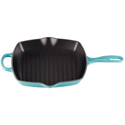 Le Creuset Sartén Skillet cuadrada de hierro fundido . (Sartén de 26 cm) Caribe Le Creuset Sartén Skillet cuadrada de hierro fundido . (Sartén de 26 cm) Caribe