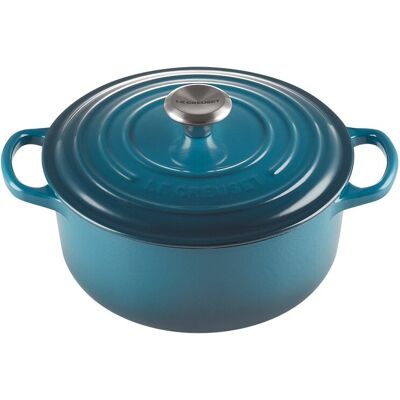 Le Creuset Cocotte redonda de hierro fundido . (26 cm) Turquesa Le Creuset Cocotte redonda de hierro fundido . (26 cm) Turquesa