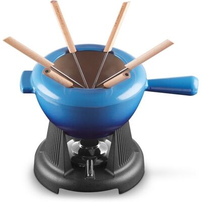 Le Creuset Juego de Fondue Hierro Fundido . Azulón Le Creuset Juego de Fondue Hierro Fundido . Azulón