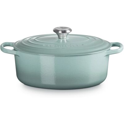 Le Creuset Cocotte oval de hierro fundido . (31 cm) Verde claro Le Creuset Cocotte oval de hierro fundido . (31 cm) Verde claro