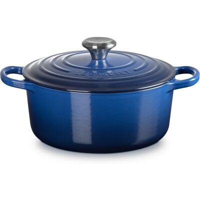 Le Creuset Cocotte redonda de hierro fundido . (24 cm) Azul Le Creuset Cocotte redonda de hierro fundido . (24 cm) Azul