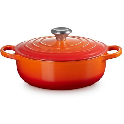 Le Creuset Cocotte redonda baja de hierro fundido . (24 cm) Volcánico Le Creuset Cocotte redonda baja de hierro fundido . (24 cm) Volcánico