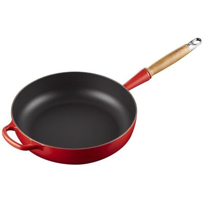 Le Creuset Sauté con mango de madera hierro fundido . (Sartén de 28 cm) Cereza Le Creuset Sauté con mango de madera hierro fundido . (Sartén de 28 cm) Cereza