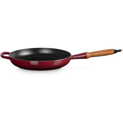 Le Creuset Sartén baja con mango de madera hierro fundido . (Sartén de 28 cm) Marrón Le Creuset Sartén baja con mango de madera hierro fundido . (Sartén de 28 cm) Marrón
