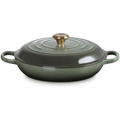 Le Creuset Cacerola baja de hierro fundido . (Cacerola de 30 cm) Verde oscuro Le Creuset Cacerola baja de hierro fundido . (Cacerola de 30 cm) Verde oscuro