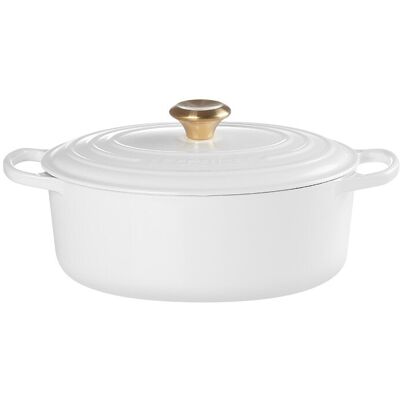 Le Creuset Cocotte oval de hierro fundido . (26 cm) Blanco Le Creuset Cocotte oval de hierro fundido . (26 cm) Blanco